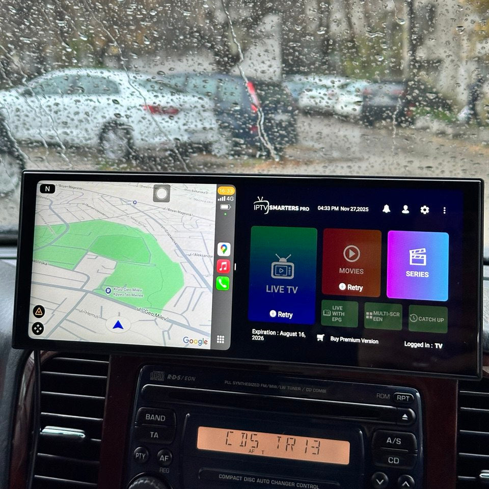 PerglotScreen UltraHD (Modèle 2026) - Écran multimédia portable pour voiture - Regardez YouTube, la TV, des films et des séries en déplacement