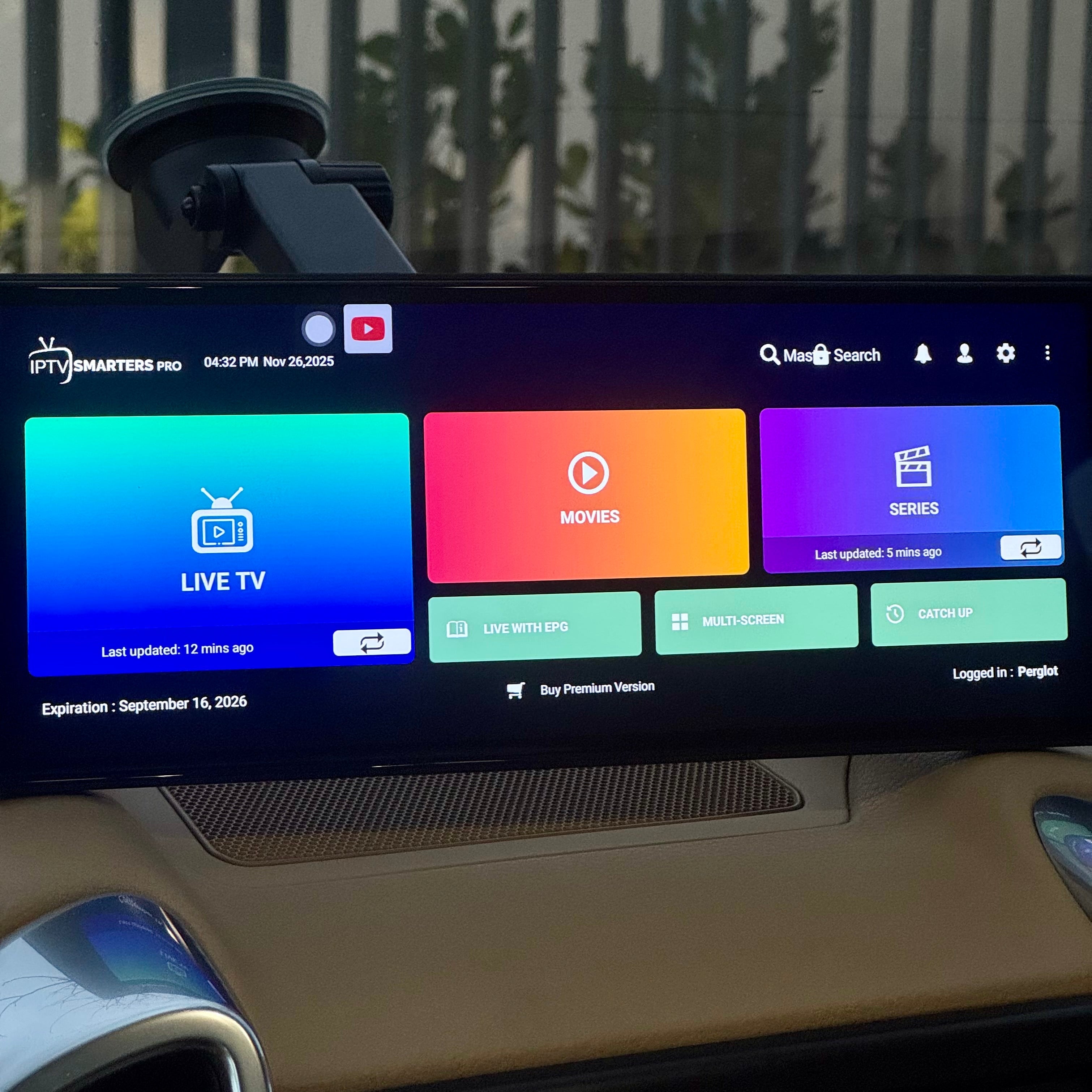 PerglotScreen UltraHD (Modèle 2026) - Écran multimédia portable pour voiture - Regardez YouTube, la TV, des films et des séries en déplacement