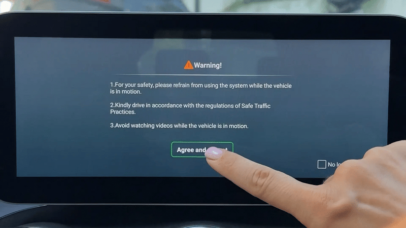 Acceptez la condition écrite à l'écran en sélectionnant "Accepter"